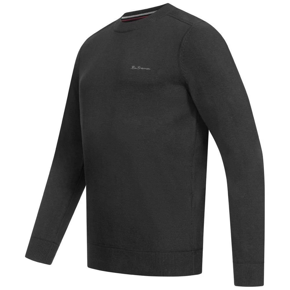 BEN SHERMAN Crew Neck Hommes Sweat-shirt 0072163-NOIR – Image 2