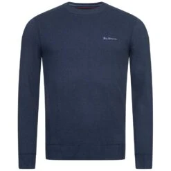 BEN SHERMAN Crew Neck Hommes Sweat-shirt 0072163-MARINE
