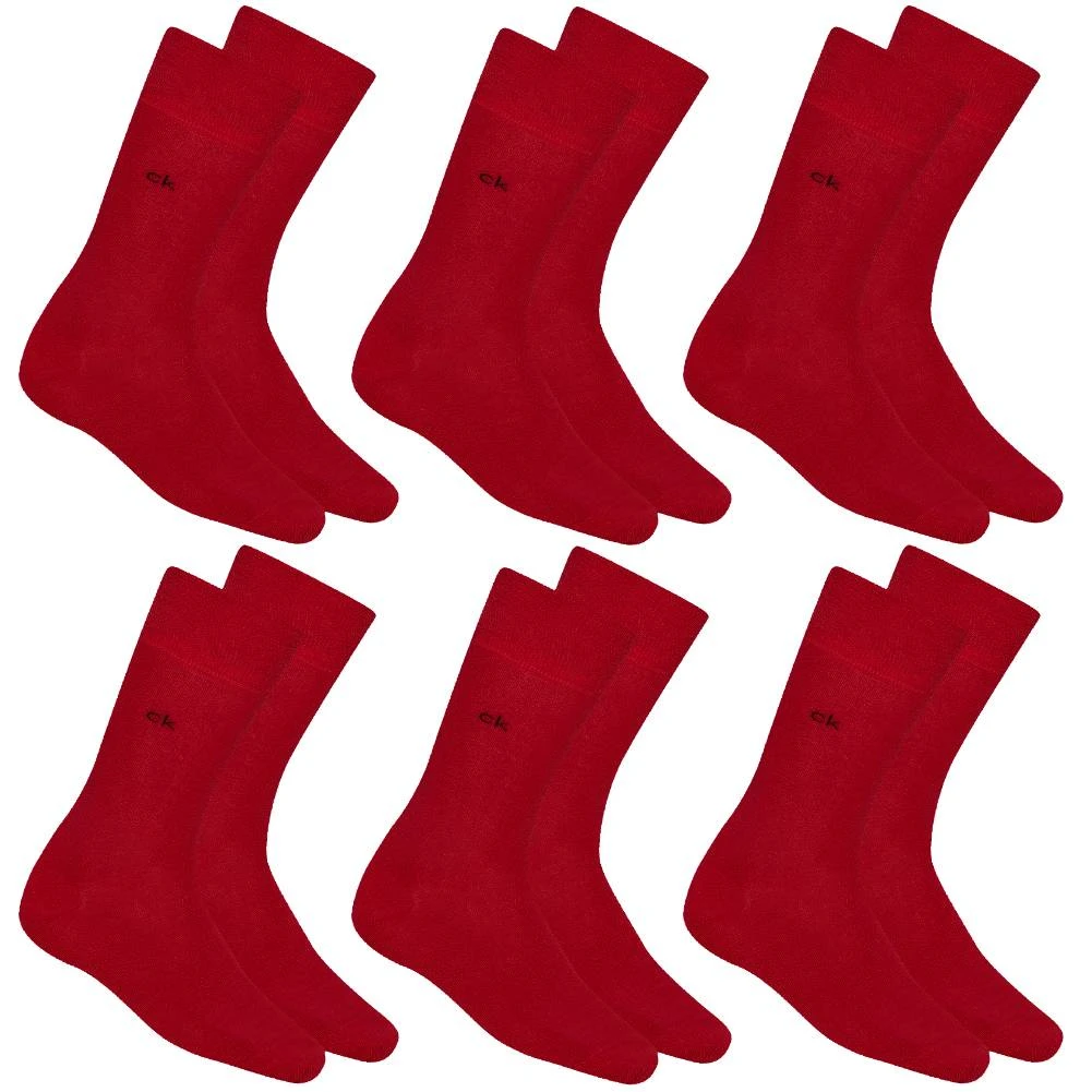 Calvin Klein Cotto Luxueux Hommes Chaussettes 6 Paires 100001808-010