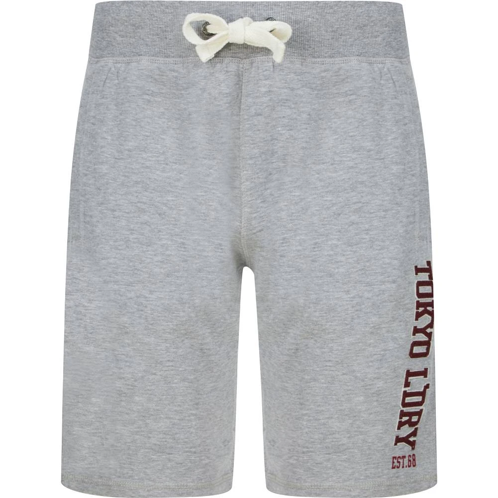 Tokyo Laundry Sports Dept Hommes Short En Sweat 1G18187 Gris Clair Chiné
