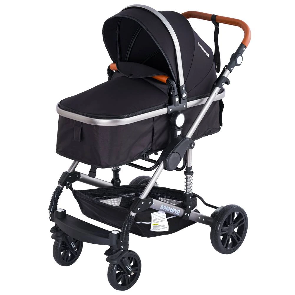 Barmøya Ensemble Complet De Poussette Combinée 3 En 1 Noir – Image 2