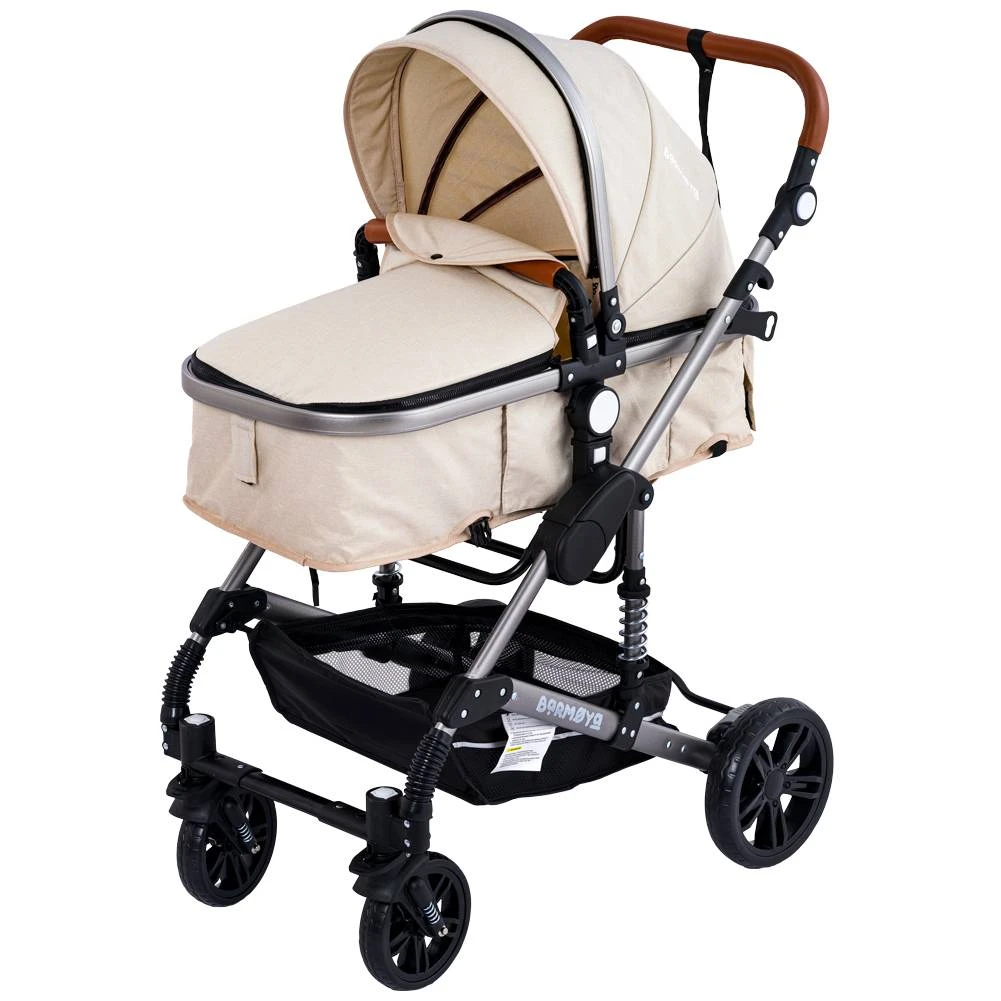 Barmøya Ensemble Complet De Poussette Combinée 3 En 1 Beige – Image 4