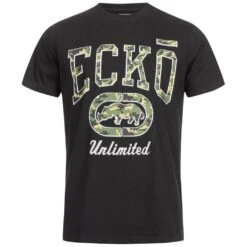 Ecko Unltd. Saiya Hommes T-shirt ESK04748 Camouflage Noir