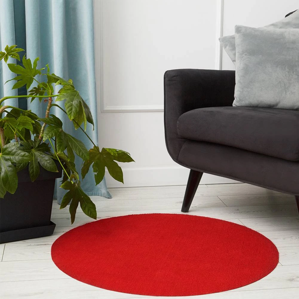 HIDETOSHI WAKASHIMA "Osaka" Tapis ⌀ 75cm Rouge – Image 6