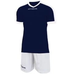 Givova Kit Revolution Maillot De Football Avec Short Bleu Marine