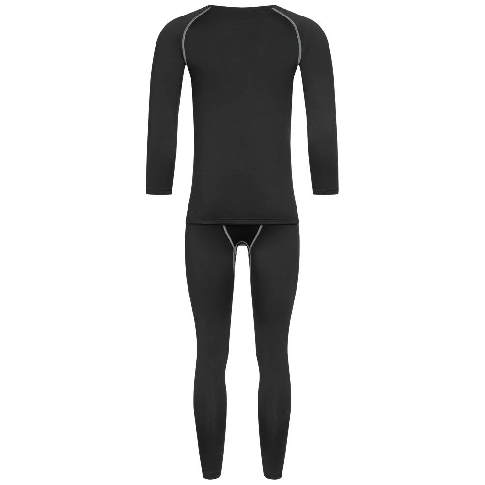 KIRKJUBØUR ® "Hafjall" Hommes Set Sous-vêtements Thermo 2 Pièces Noir – Image 6