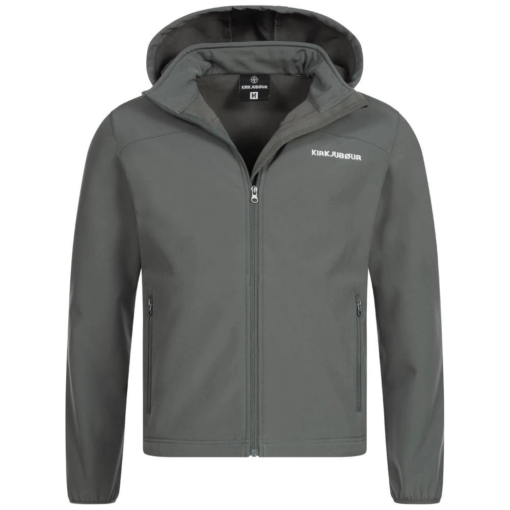 KIRKJUBØUR® "Hestur" Hommes Veste SOFTSHELL Colonne D'eau 10 000 Mm Gris