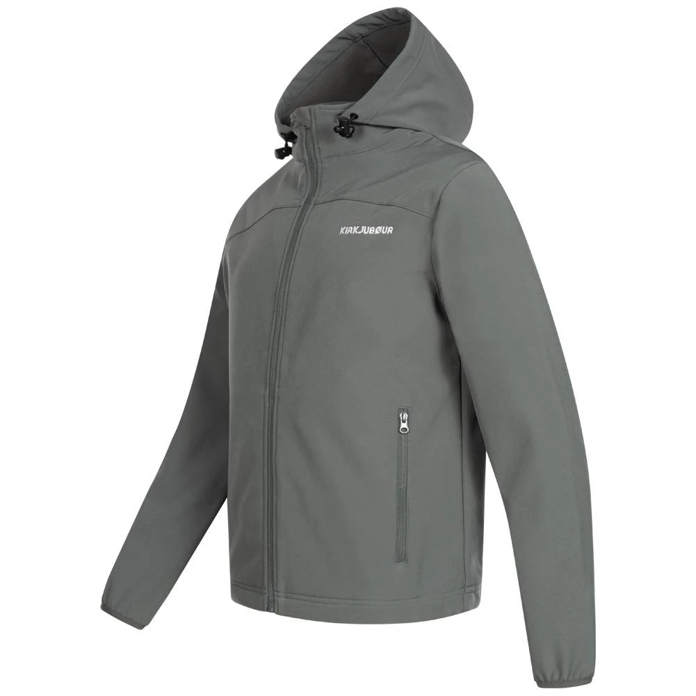 KIRKJUBØUR® "Hestur" Hommes Veste SOFTSHELL Colonne D'eau 10 000 Mm Gris – Image 5