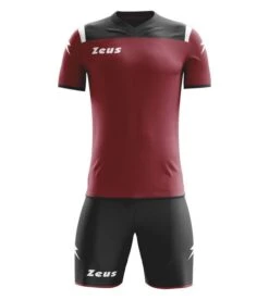 Zeus Kit Vesuvio Ensemble De Foot 2 Pièces Rouge Foncé Noir
