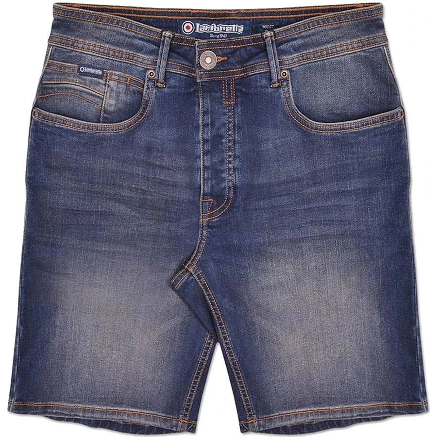 Lambretta Stafford Hommes Short En Jean LAM7625-TEINTE