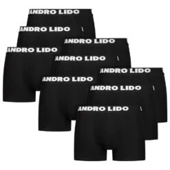 LEANDRO LIDO "Ravello" Hommes Boxer-short Lot De 9 Noir