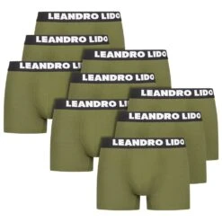LEANDRO LIDO "Ravello" Hommes Boxer-short Lot De 9 Vert