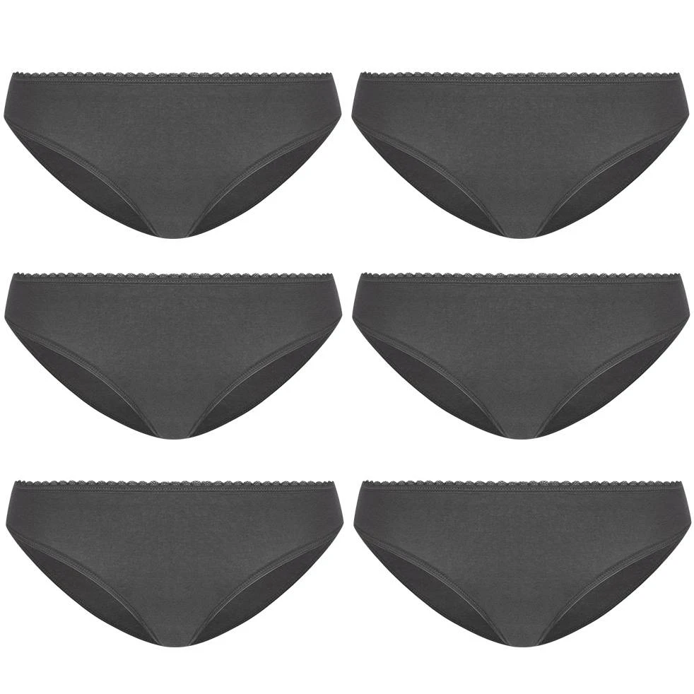 MONT EMILIAN "Lille" Femmes Slip Lot De 6 Gris