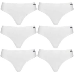 MONT EMILIAN "Nimes" Femmes String Lot De 6 Blanc