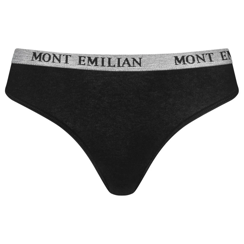 MONT EMILIAN "Colmar" Femmes String Lot De 8 Noir – Image 5