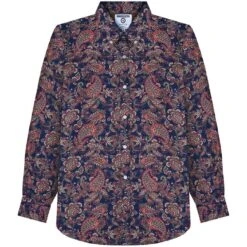 Lambretta Paisley Hommes Chemise à Manches Longues RWIS1380