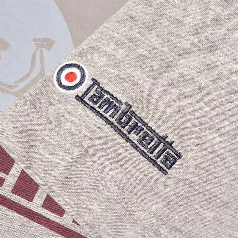 Lambretta Record Hommes T-shirt SS0161-GRY LMR – Image 4