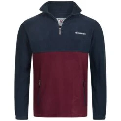 Lambretta Quater Polar 1/4-Zip Hommes Veste Polaire SS0187-NVY