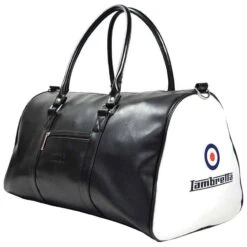 Lambretta Retro Sports Large Bag Sac 28x49x25 T20064L-BLK/BLANC