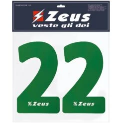 Zeus Kit De Transfert Des Numéros De 1 à 22 23cm Vert Senior