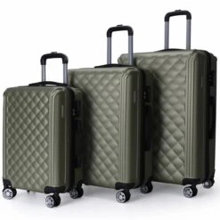 VERTICAL STUDIO "Trondheim" 20" 24" 28" Valise Ensemble De 3 Olive