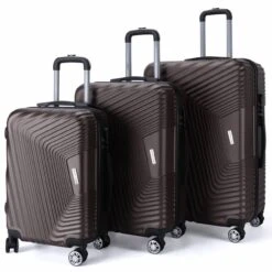 VERTICAL STUDIO "Stavanger" 20" 24" 28" Valise Ensemble De 3 Bronze