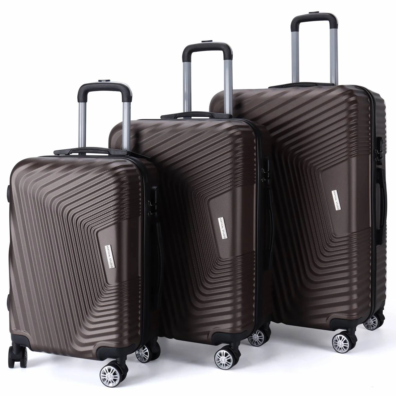 VERTICAL STUDIO "Stavanger" 20" 24" 28" Valise Ensemble De 3 Bronze