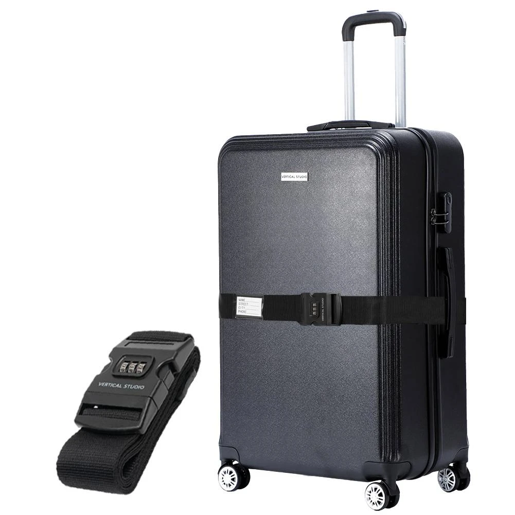 VERTICAL STUDIO "Bergen" 24" Valise Noir Avec Sangle De Bagage GRATUITE