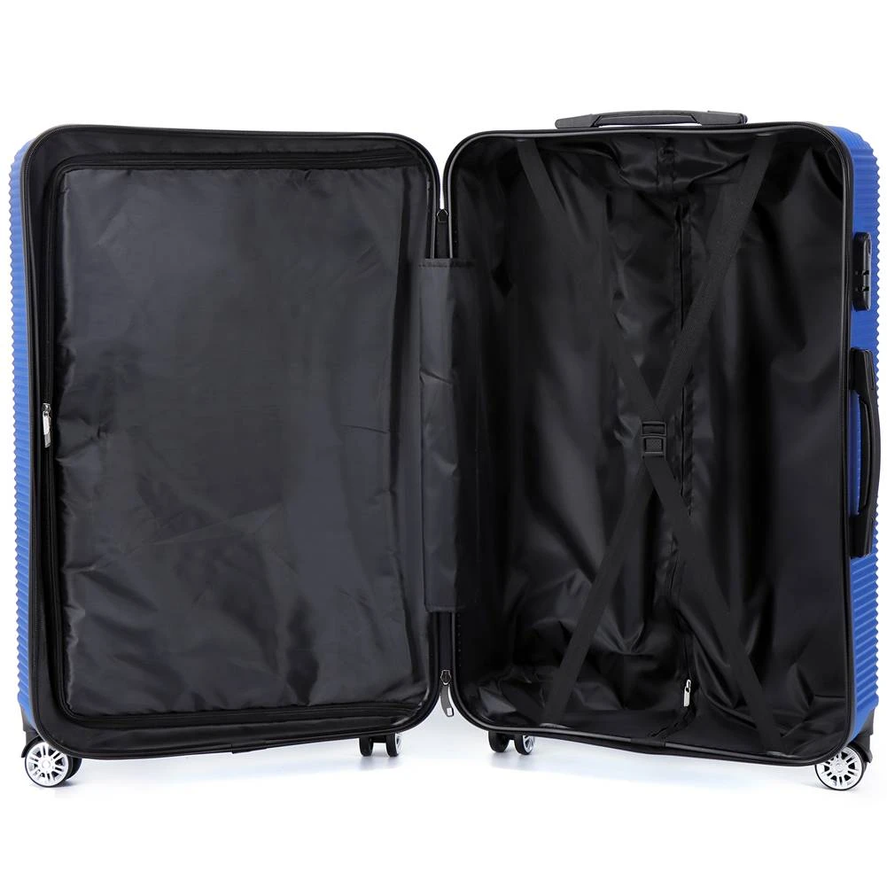 VERTICAL STUDIO "Malmö" 24" Valise Bleu Avec Sangle De Bagage GRATUITE – Image 6