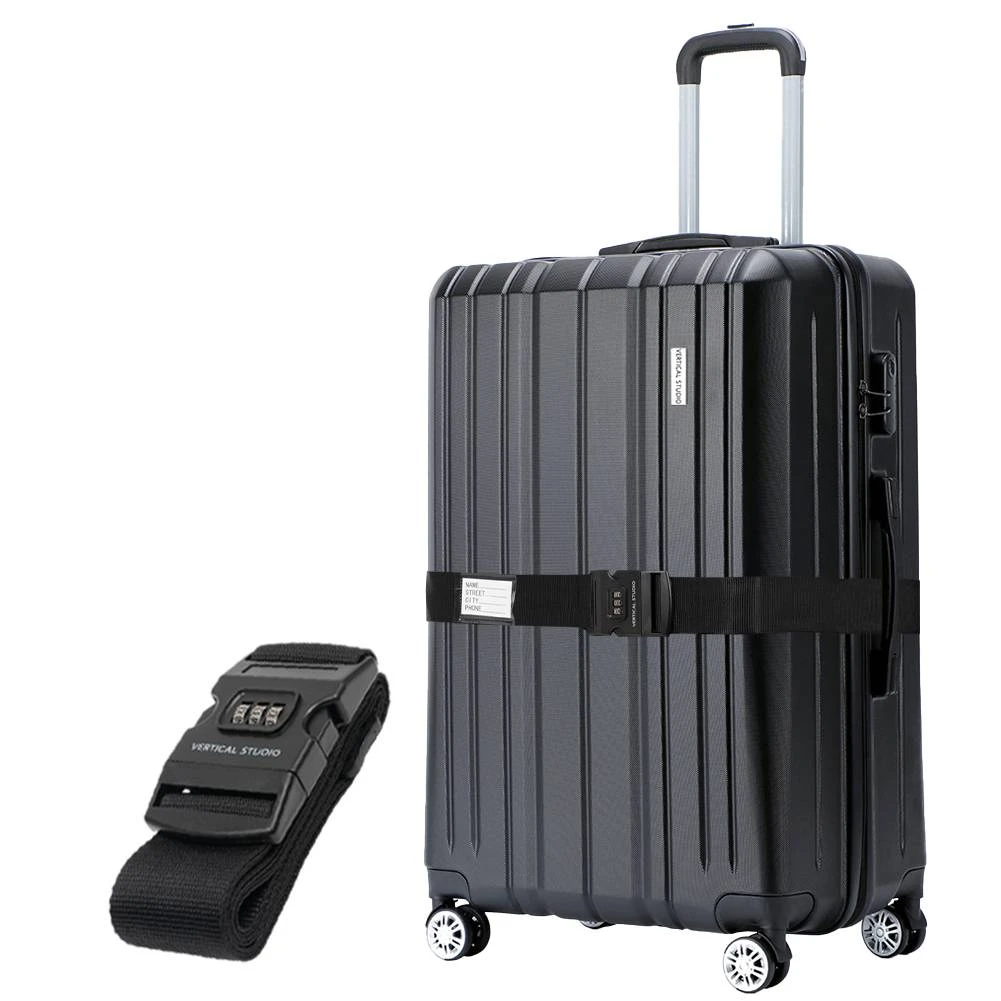 VERTICAL STUDIO "Silkström" 24" Valise Noir Avec Sangle De Bagage GRATUITE
