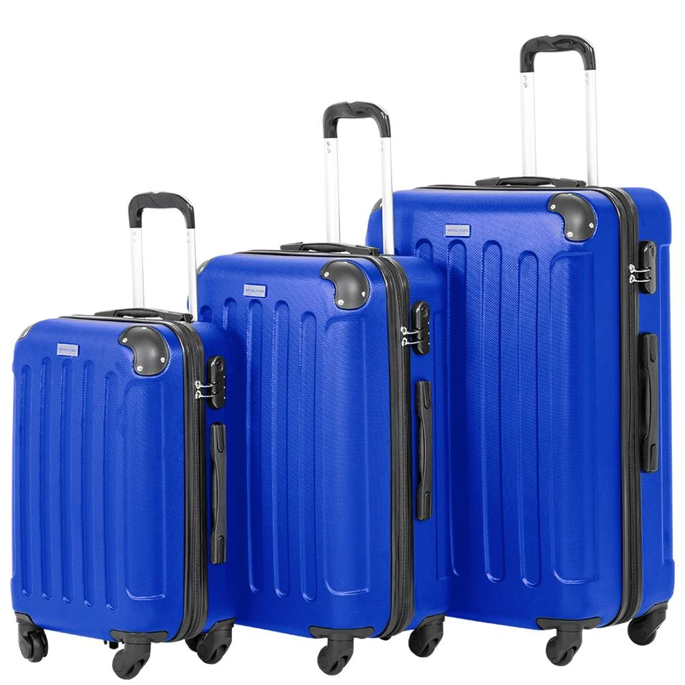 VERTICAL STUDIO "Helsinki" Valise Ensemble De 3 20" 24" 28" Bleu Royal