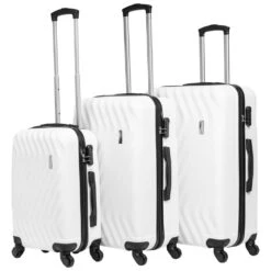 VERTICAL STUDIO "Reykjavik" Valise Ensemble De 3 20" 25" 28" Blanc