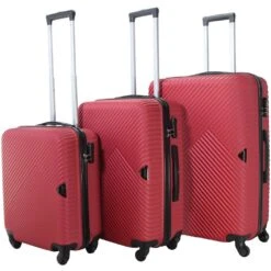 VERTICAL STUDIO "Uppsala" Valise Ensemble De 3 20" 24" 28" Bordeaux